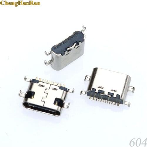 10PCS Micro USB JACK 3.1 Type-C 16pin SMD 90 degree female connector For Mobile Phone Charging port Charging Socket