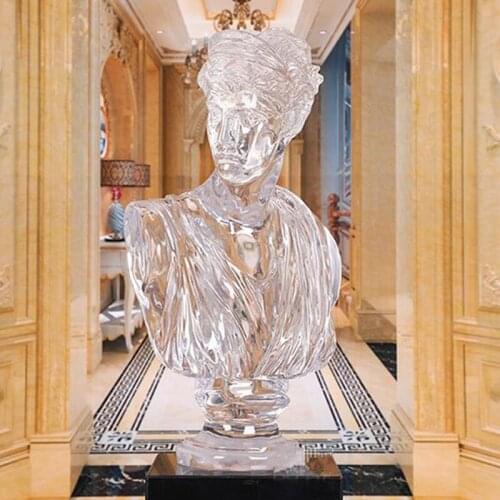 Roman Mythology Broken Arm Goddess Venus Half-Length Portrait Transparency Resin Statue Hotel Club Art Decor Accessories