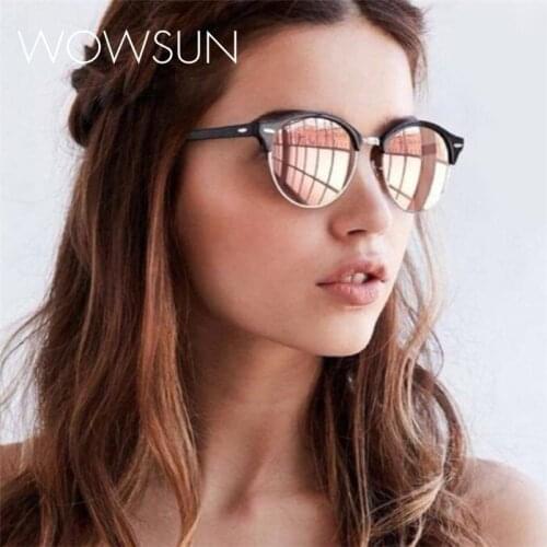 Retro style sunglasses men and women brand design unisex half-frame sunglasses classic retro style