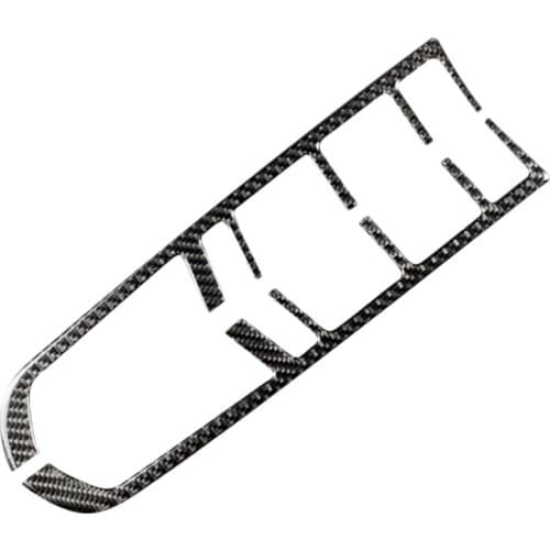 Car Styling Carbon Fiber Central Gear Shift Function Buttons Frame Decoration Cover Trim for-Porsche Macan 2014-2018