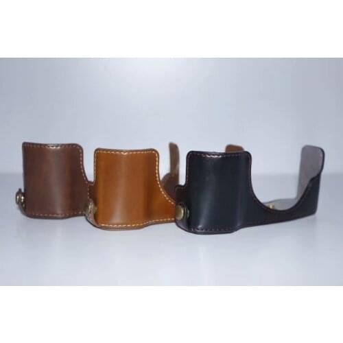 Camera Bag Case For Olympus EPL7 E-PL7 EPL8 EPL9 PU Leather Half Body Set Cover With Battery Opening Camera Bag Protective Case