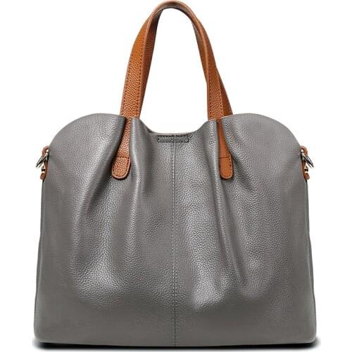 100% Genuine Leather Bags Womens Handbags Shoulder Bags for Women Genuine Leather Big Crossbody Bags Bolsa Feminina Tote