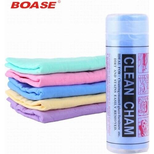 1Pc Suede Car Cleaning Wash Towel Synthetic Chamois Cloth Glass Furniture Hair Clean Cham Dry Cloths with Storage Case 43*32cm