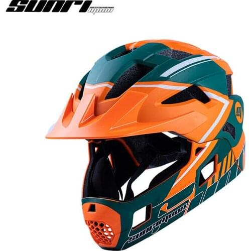 Sunrimoon Full Face bicycle Helmet Kids Detachable Helmet Cycling Outdoor Sports Safety Helmet for Children Skateboarding Roller