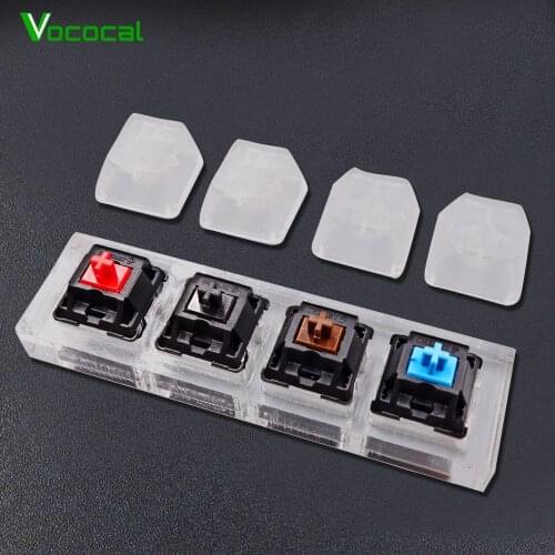 Vococal Portable Mechanical Keyboard Keypad Tester Set Acrylic Keycaps Key Caps 4-Axis Frame Bundle Test Kit Set for Cherry MX