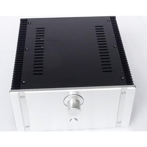 All aluminum wire drawing exquisite small class a power amplifier box radiator fin on both sides, pure aluminum HIFI DIYshell051