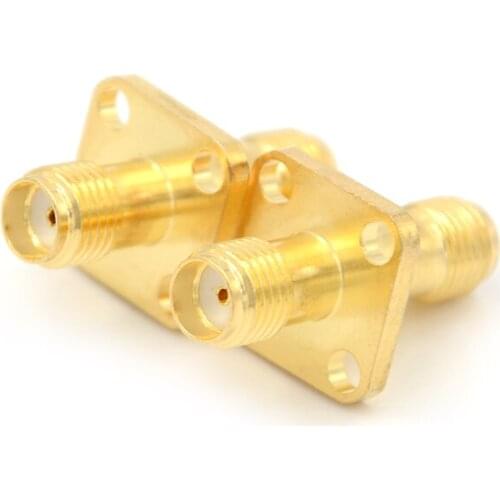 1Pcs SMA Female to SMA Female Space PCB Mount Straight RF Connector Plug