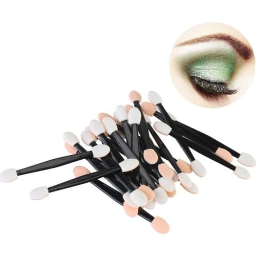 200pcs Eye Shadow Applicator Disposable Double Sides Eyeshadow Stick Sponge Brush Makeup Powder Eye Shadow Brushes 6.2cm