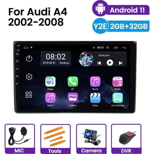 4 core Car Android radio Multimedia Player For Audi A4 2 3 B6 B7 2000 - 2009 S4 RS4 32G ROM GPS Navigation stereo no dvd