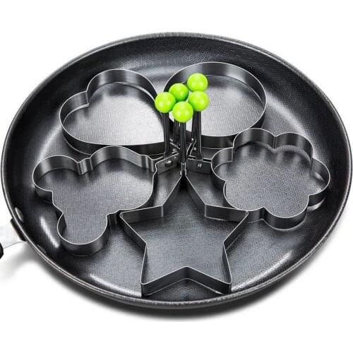 5pcs 8pcs Stainless Steel Fried Egg Shaper Pancake Mould Omelette Mold Frying Egg Cooking Tools Kitchen Gadget Easy to Use E0509