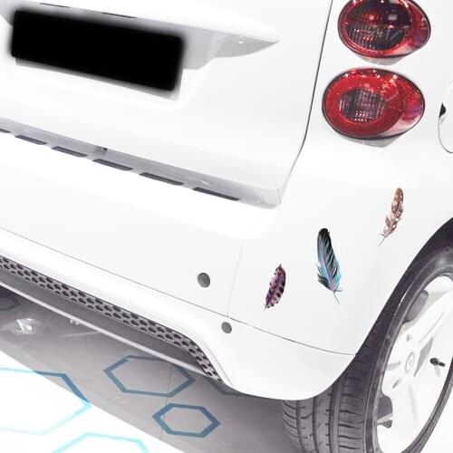 Aliauto Car-styling Feather Car Sticker And Decal Car Cover Scratches Accessories for Ford Focus Bmw Volkswagen Polo Golf Opel