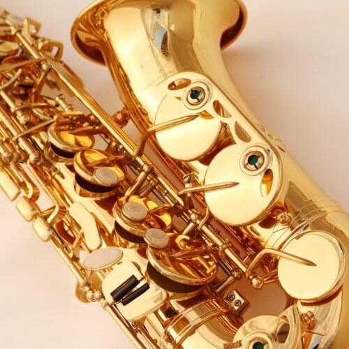 Free Shipping DHL MFC Brand New MAS-01 Major Eb Alto Saxophone With Case And Mouthpiece Gold Lacquered