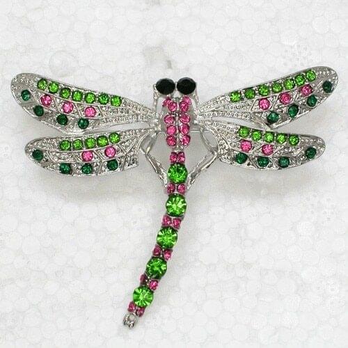 Dragonfly Brooch Rhinestone Pin brooches C497 E