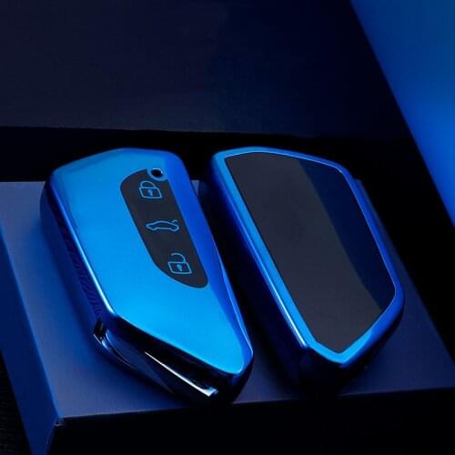 TPU Car Key Cover Case For VW Volkswagen Golf 8 Mk8 2020 Skoda Octavia 3 Buttons Smart Keyless Remote Control
