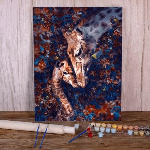 Flower DIY Painting By Numbers Complete Kit Oil Paints 50*70 Boards By Numbers Wall Decoration Children Wall Art Wholesale