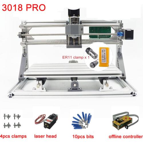 DIY mini cnc 3018 pro laser machine 500mw 2500mw 5500mw pcb milling wood cutting machine with GRBL offline controller free tools