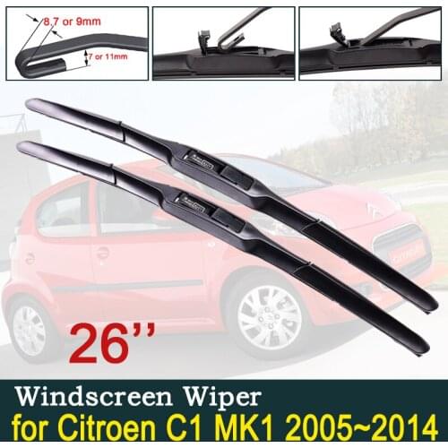 For Citroen C1 MK1 2005~2014 Car Wiper Blade Front Windscreen Windshield Wipers Car Accessories 2006 2007 2008 2011 2012 2013