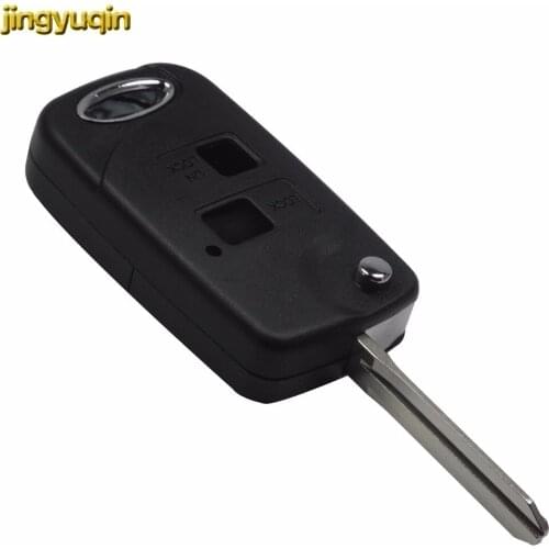 Jingyuqin 20pcs 2 Buttons Remote Folding Flip Car Key Shell Case for Toyota Yaris Carina Corolla Avensis Cover Car-styling