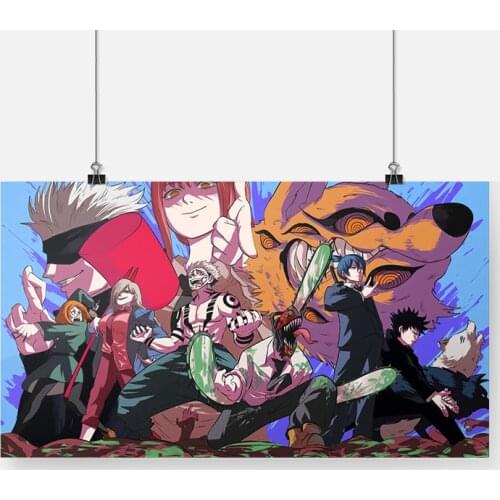Jujutsu Kaisen Chainsaw Anime Canvas Painting Decor Wall Art Pictures Bedroom Study Home Living Room Decoration Prints Poster