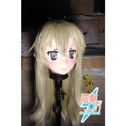 KM9178) Handmade Female Sweet Girl Resin Crossdress Outfit Cosplay Japanese Animegao Role Play Kigurumi Mask