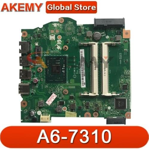 Akemy Laptop motherboard For ACER Aspire ES1-523 A6-7310 Mainboard NBGKY1100 LA-D661P DDR3
