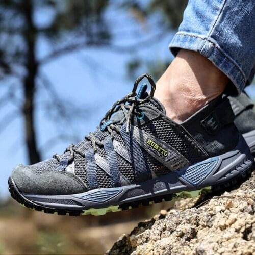 HUMTTO Hiking Shoes Men spring Outdoor Sports Climbing Shoes hunting BreathableTrekking Sneakers tourism boots walking shoes