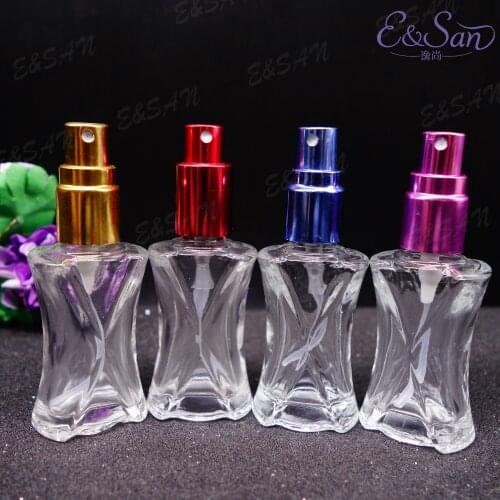 New Shape FX973-8ML Transparent Aluminum Spray Bottle Glass Perfume Empty Bottle 100pcs/lot
