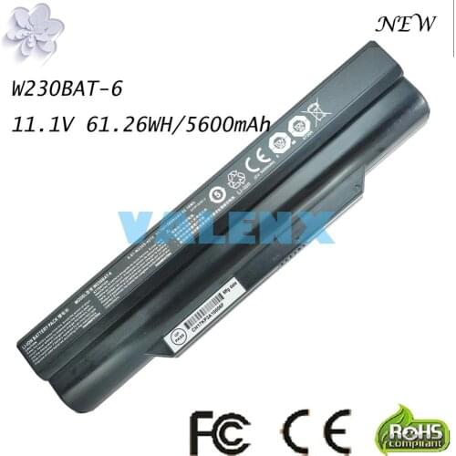 New laptop batteries for X311 6-87-W230S-4E7 XMG-A305-5UR W230BAT-6 XMG-A305-2AS K360E XMG-A305-6ED 11.1V 6 cell