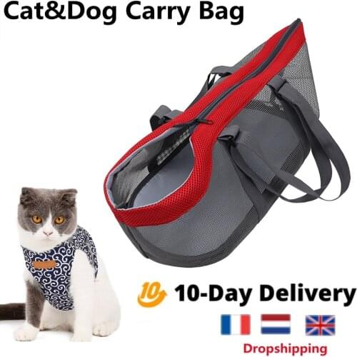 Outdoor Travel Pet Carrier Bag Mesh See-through Bag Dog Cat Folding Pet Cool Carriers Carrying Breathe Nylon Handbag