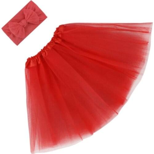 Newborn Toddler Baby Girl Tutu Skirt + Headband Photo Prop Costume Outfit Dance Party Tulle Princess Skirts