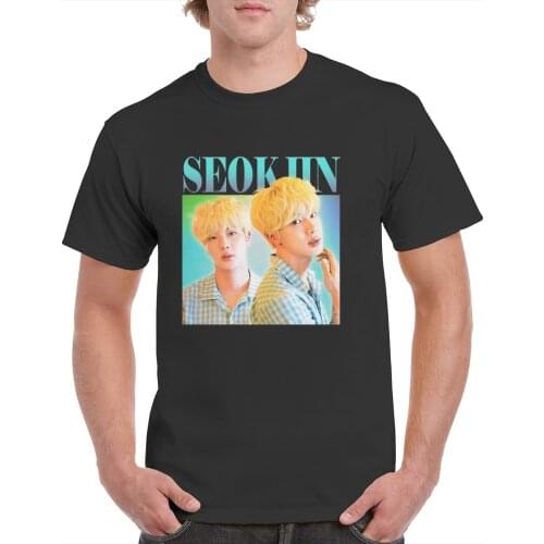 Cool Seokjin T-Shirt Unisex 90S Retro graphics T-Shirt 100% Cotton Tops Female/Man