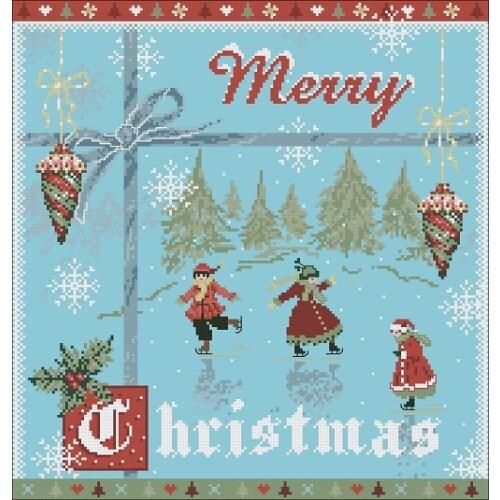 Mrs. Lafite Series-Merry Christmas Counted Cross Stitch 11CT 14CT 18CT Cross Stitch Kits Embroidery Needlework Sets