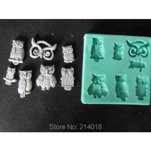 Silicone Mould OWLS 2 Sugarcraft Cake Decorating Fondant Mold Molds Silicone Rubber for Cake Decorations PRZY Eco-friendly