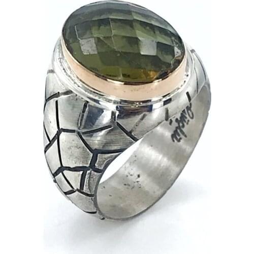 Special Series Handwork Oval Zultanit Stone Sterling Silver Mens Ring