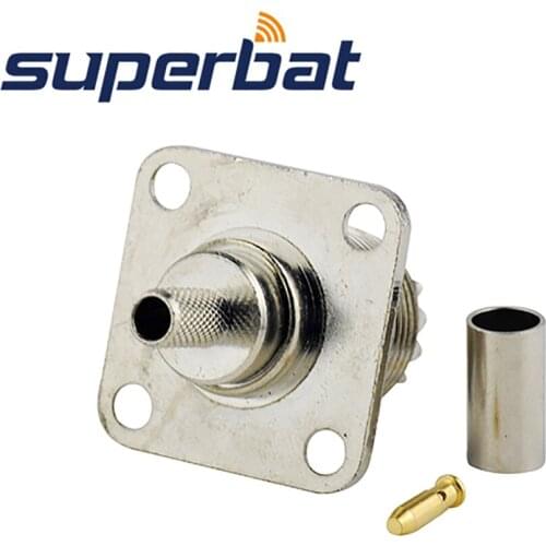 Superbat UHF Jack SO239 Jack Panel Mount Connector Crimp for RG58 LMR195 RG400 RG142 Cable