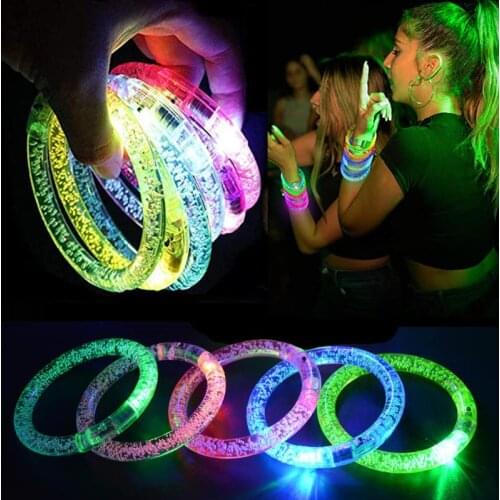 30 Pack Glow Bracelets LED Light Up Bracelets Glow in The Dark Party Supplies Led Rave Toys for Parties Wedding Birthday Concert
