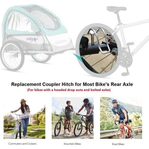Bicycle Rear Racks Coupler Baby Pet Trailer Bike Rear Axle Trailer Hitch Mount Adapter Bike Cycling Accessory With Buckle New