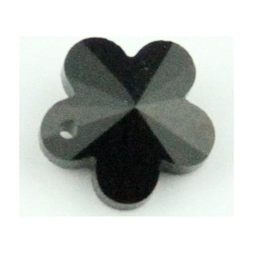 High Quality One Hole K9 Glass Flower Beads Crystal Handmade Beads 14mm Black 100-2000pcs For Jewelry Wedding Decoration DIY