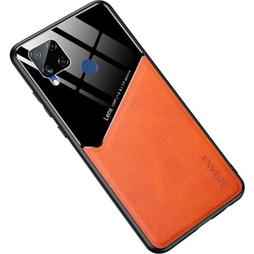 For OPPO Realme C11 Case luxury Soft Leather texture Magnetic protective Back Cover Case For OPPO Realme C15 C11 phone shell