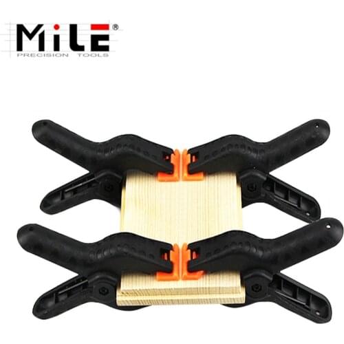 MILE 4Pcs Woodworking Clip DIY Carpentry Quick Release Bar Clamp Practical 4.3 Inch 11cm Plastic Clamping Device