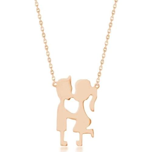 Personalized Darling Rose Women Necklaces Romantic Pendant 925K Silver Women Thin Silver Chain Women For Gifts