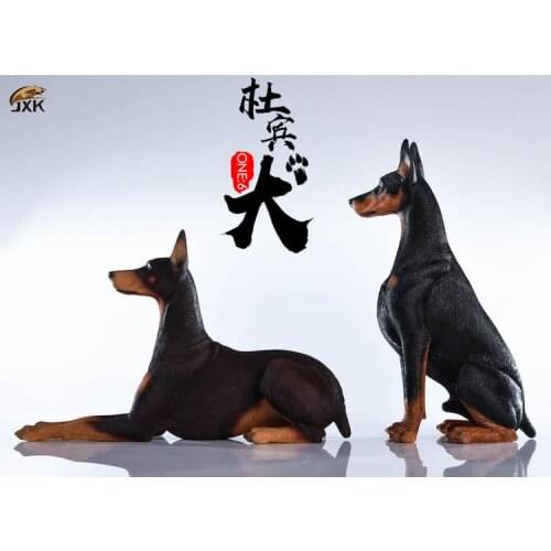 1/6 Scale Animal model JxK004 Doberman Pinschers Dog Animal Model Toys Gift for 12inches action figure scene Acces collection