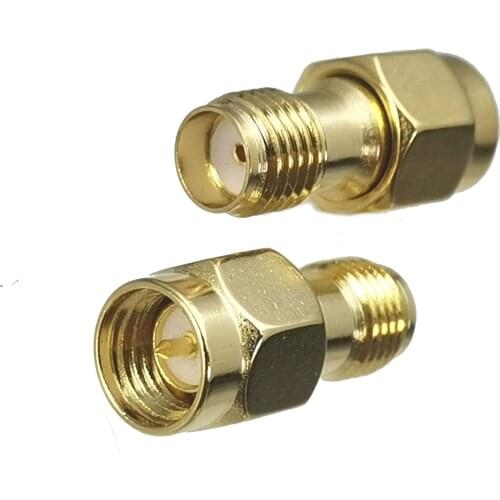 1pcs Connector Adapter SMA Male Plug to SMA Female Jack RF Coaxial Converter Straight New Brass