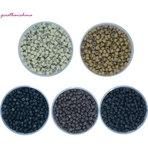1000pcs/jar 5 Color Silicone Nano Micro Rings Lead-free Non-nickel ,Copper Silicone High quality Beads nano hair extension tools