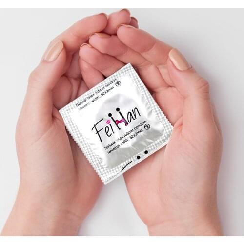 20Pcs Natural latex Condoms Oil dotted Sex loys penis sleeve cock cage adult Products for Men dick cover Sex toys wholesale