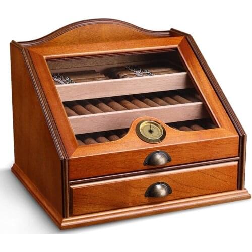 2020 Super Quality Cigar Cedar Wood Moisturizing Box Humidor Cabinet Large Capacity Fit 100 Four Layer Cigar Humidor Wood Box