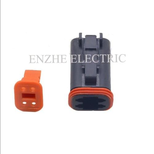 50SET DT series black car female connector cable male terminal DT06-4S 4 pin Plug connector sockets DJ7041-1.6-11