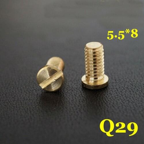 50pc Q29-5.5*8 Solid Brass belt screw Chicago Screw Leathercraft