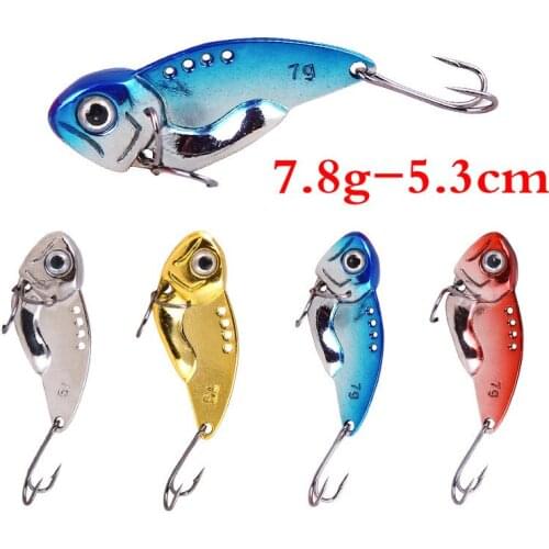 7.8g VIB Fishing Lures Bass Spinner Bait Wobbler Bait Hard Artificial Metal Fish Lures Saltwater Fishing Hook Tackle