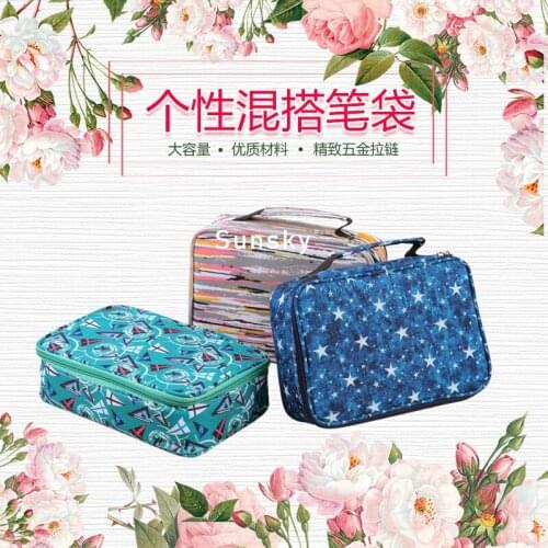 72 Slots Storage Pouch Pens For Kids, Empty Zipper Colored Pencil Case Carrying Bags,For artist